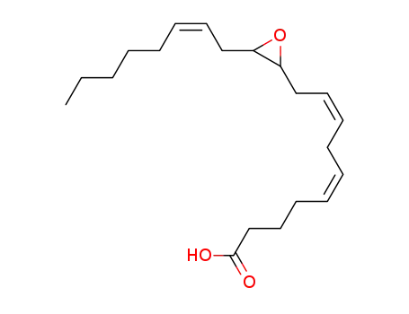 Molecular Structure of 81276-02-0 ((+/-)11,12-EPOXYEICOSA-5Z,8Z,14Z-TRIENOIC ACID)