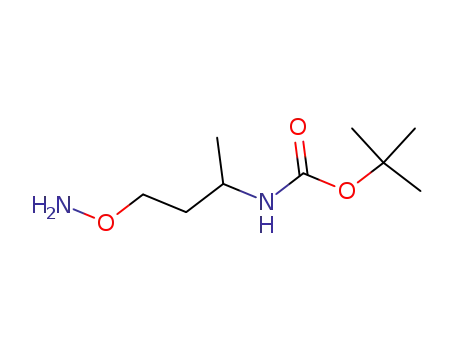 Molecular Structure of 167216-18-4 (Carbamic acid, [3-(aminooxy)-1-methylpropyl]-, 1,1-dimethylethyl ester (9CI))