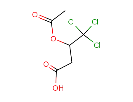Molecular Structure of 6625-02-1 (3-(acetyloxy)-4,4,4-trichlorobutanoic acid)
