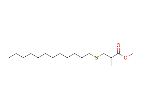 Molecular Structure of 16832-25-0 (methyl 3-(dodecylsulfanyl)-2-methylpropanoate)
