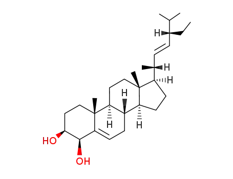 Molecular Structure of 65527-29-9 (stigmastadiene-(5,22<i>t</i>)-diol-(3β,4β))