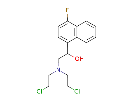 Molecular Structure of 1691-86-7 (2-[bis(2-chloroethyl)amino]-1-(4-fluoronaphthalen-1-yl)ethanol)