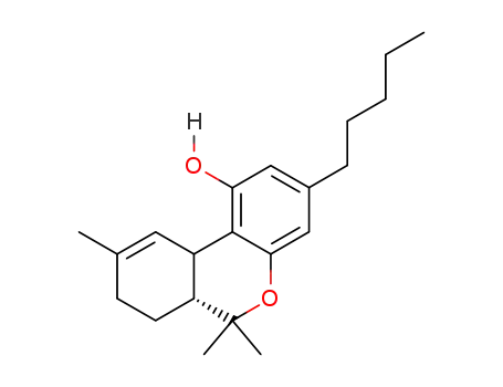 Molecular Structure of 43009-38-7 ((6aS)-6,6,9-Trimethyl-3-pentyl-6aα,7,8,10aα-tetrahydro-6H-dibenzo[b,d]pyran-1-ol)