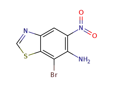 Molecular Structure of 196205-21-7 (6-Amino-7-bromo-5-nitrobenzothiazole)