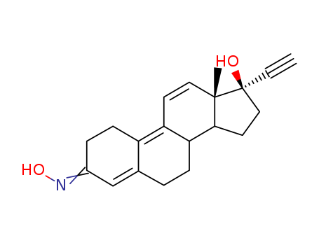 19-Norpregna-4,9,11-trien-20-yn-3-one,17-hydroxy-, oxime, (17a)- (9CI)