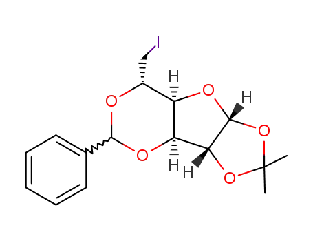 <i>O</i><sup>3</sup>,<i>O</i><sup>5</sup>-((Ξ)-benzylidene)-<i>O</i><sup>1</sup>,<i>O</i><sup>2</sup>-isopropylidene-6-iodo-6-deoxy-α-D-glucofuranose