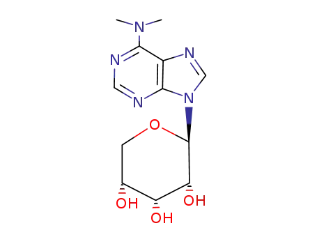 Molecular Structure of 16755-04-7 (N,N-dimethyl-9-pentopyranosyl-9H-purin-6-amine)
