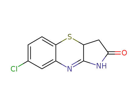 Molecular Structure of 16781-53-6 (7-chloro-3,3a-dihydropyrrolo[3,2-b][1,4]benzothiazin-2(1H)-one)