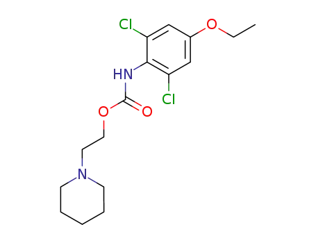 Molecular Structure of 16770-86-8 (2-(piperidin-1-yl)ethyl (2,6-dichloro-4-ethoxyphenyl)carbamate)