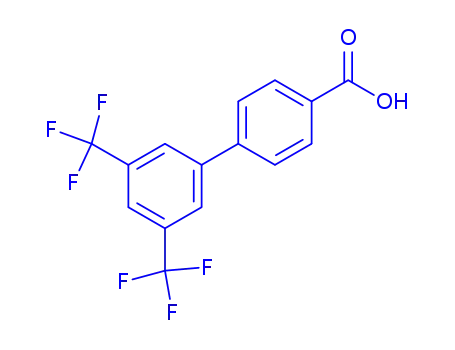 Molecular Structure of 195457-74-0 (3',5'-DI-(TRIFLUOROMETHYL)-BIPHENYL-4-CARBOXYLIC ACID)