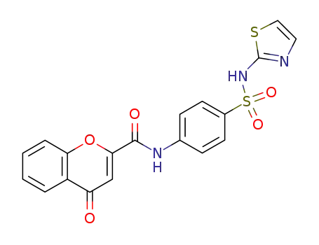 Molecular Structure of 19730-07-5 (4-oxo-N-[4-(1,3-thiazol-2-ylsulfamoyl)phenyl]chromene-2-carboxamide)