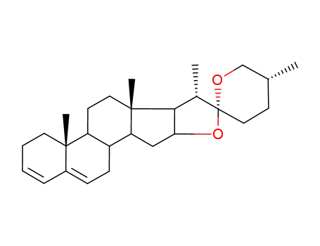 Molecular Structure of 1672-65-7 ((25R)-spirosta-3,5-dien)
