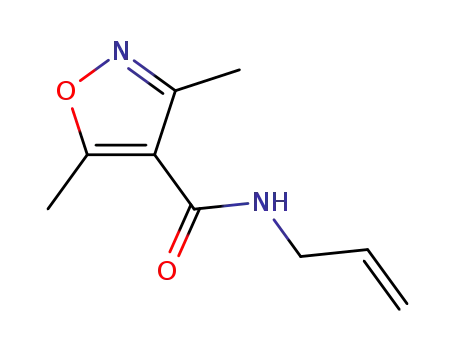 Molecular Structure of 90437-46-0 (3,5-Dimethyl-isoxazole-4-carboxylic acid allylamide)