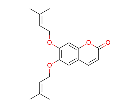 Molecular Structure of 19723-20-7 (6,7-Bis[(3-methyl-2-buten-1-yl)oxy]-2H-1-benzopyran-2-one)