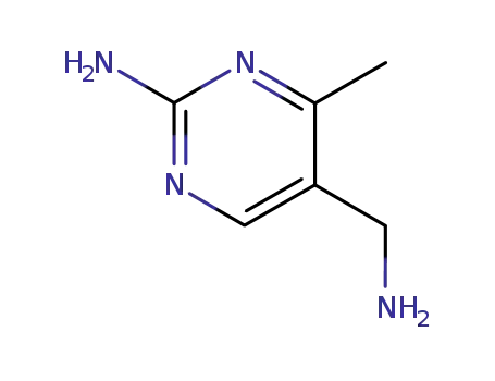 Molecular Structure of 19594-45-7 (Pyrimidine, 2-amino-5-(aminomethyl)-4-methyl- (8CI))