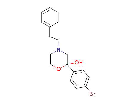 Molecular Structure of 19861-02-0 (2-(4-BROMOPHENYL)-4-(2-PHENYLETHYL)-2-MORPHOLINOL)