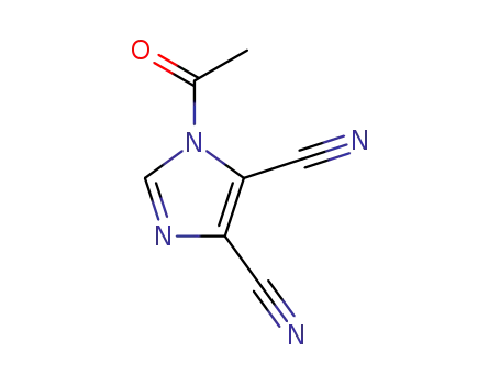 Molecular Structure of 19485-47-3 (Imidazole-4,5-dicarbonitrile, 1-acetyl- (8CI))