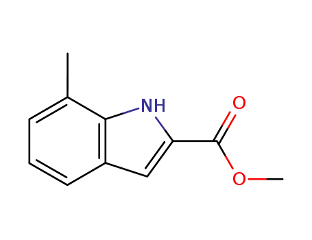 Molecular Structure of 16732-82-4 (7-METHYL-1H-INDOLE-2-CARBOXYLIC ACID METHYL ESTER)