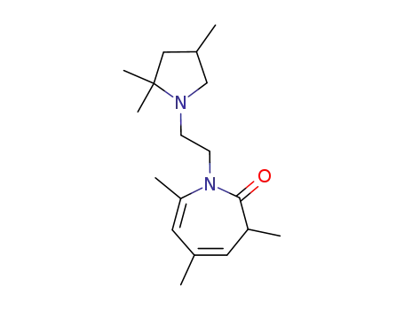 Molecular Structure of 1676-24-0 (1,3-Dihydro-3,5,7-trimethyl-1-[2-(2,2,4-trimethyl-1-pyrrolidinyl)ethyl]-2H-azepin-2-one)