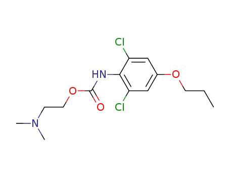 Molecular Structure of 16770-87-9 (2-(dimethylamino)ethyl (2,6-dichloro-4-propoxyphenyl)carbamate)