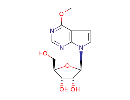 Molecular Structure of 16754-81-7 (4-methoxy-7-pentofuranosyl-7H-pyrrolo[2,3-d]pyrimidine)