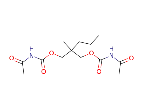 Molecular Structure of 1672-86-2 (2-{[(acetylcarbamoyl)oxy]methyl}-2-methylpentyl acetylcarbamate (non-preferred name))