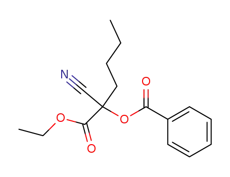 2-Cyano-2-(benzoyloxy)hexanoic acid ethyl ester
