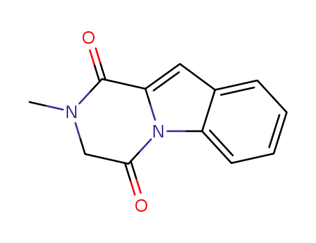 Molecular Structure of 19855-31-3 (2-methyl-2,3-dihydropyrazino[1,2-a]indole-1,4-dione)