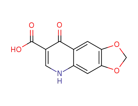 Molecular Structure of 19746-58-8 (5,8-dihydro-8-oxo-2H-1,3-dioxolo(4,5-g)quinoline-7-carboxylic acid)
