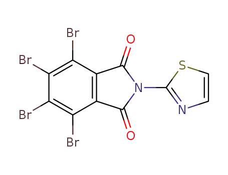 Molecular Structure of 19783-56-3 (4,5,6,7-tetrabromo-2-(1,3-thiazol-2-yl)-1H-isoindole-1,3(2H)-dione)