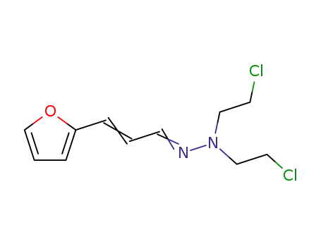 Molecular Structure of 19819-36-4 (2-Furanacrylaldehyde bis(2-chloroethyl)hydrazone)