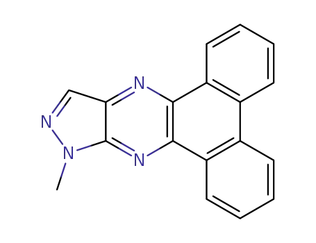 Molecular Structure of 19868-91-8 (10-Methyl-10H-dibenzo[f,h]pyrazolo[3,4-b]quinoxaline)