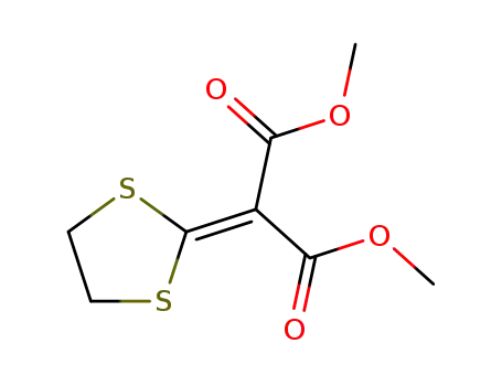 Molecular Structure of 19723-86-5 (dimethyl 1,3-dithiolan-2-ylidenepropanedioate)