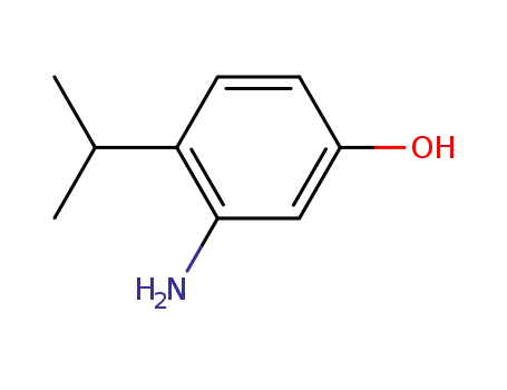 Molecular Structure of 195046-11-8 (Phenol, 3-amino-4-(1-methylethyl)- (9CI))