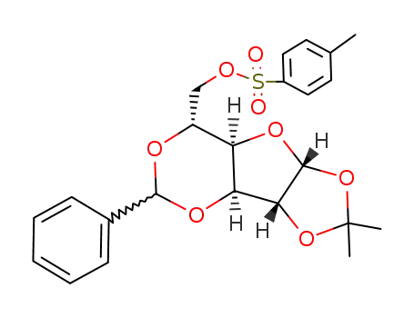 (2,2-dimethyl-5-phenyltetrahydro-3bH-[1,3]dioxolo[4,5]furo[3,2-d][1,3]dioxin-7-yl)methyl 4-methylbenzenesulfonate (non-preferred name)