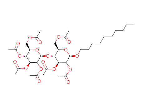 decyl-[<i>O</i><sup>2</sup>,<i>O</i><sup>3</sup>,<i>O</i><sup>6</sup>-triacetyl-<i>O</i><sup>4</sup>-(tetra-<i>O</i>-acetyl-β-D-glucopyranosyl)-β-D-glucopyranoside]