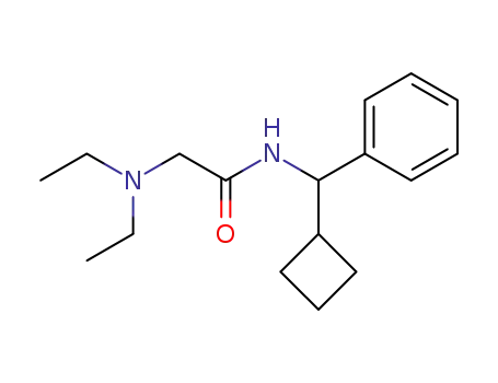 Molecular Structure of 19893-61-9 (N-(alpha-Cyclobutylbenzyl)-2-(diethylamino)acetamide)