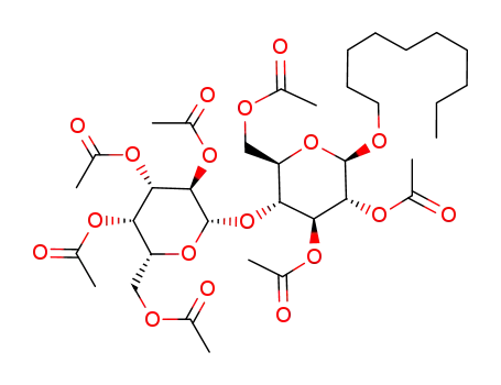 Decyl O-(2,3,4,6-tetra-O-acetyl-β-D-galactopyranosil)-(1-4)-2,3,6-tri-O-acetyl-β-D-glucopyranoside