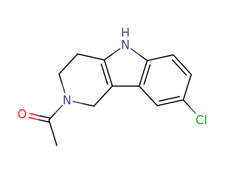 Molecular Structure of 19686-26-1 (2-ACETYL-8-CHLORO-2,3,4,5-TETRAHYDRO-1H-PYRIDO[4,3-B]INDOLE)
