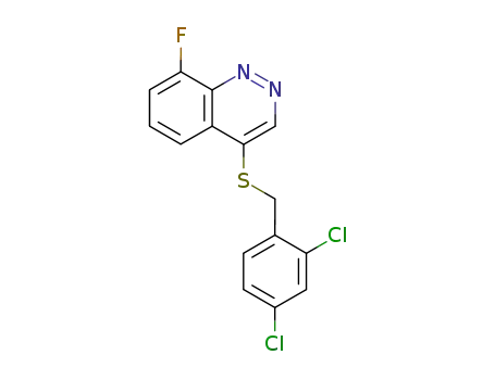 Molecular Structure of 1683-34-7 (4-[(2,4-dichlorophenyl)methylsulfanyl]-8-fluoro-cinnoline)