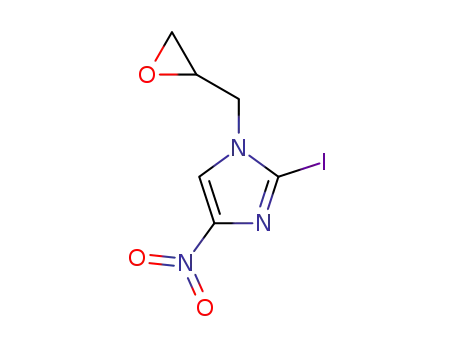 Molecular Structure of 16781-78-5 (2-iodo-4-nitro-1-(oxiran-2-ylmethyl)-1H-imidazole)