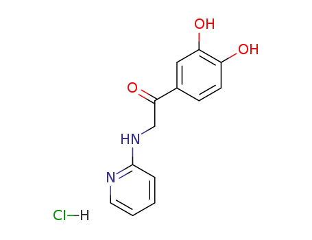 Molecular Structure of 16899-79-9 (1-(3,4-dihydroxyphenyl)-2-(pyridin-2-ylamino)ethanone)