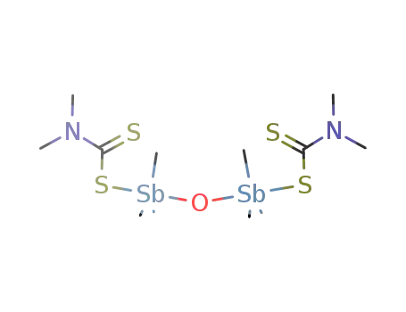 {(CH<sub>3</sub>)3SbS<sub>2</sub>CN(CH<sub>3</sub>)2}2O