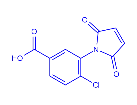 Molecular Structure of 196865-76-6 (4-chloro-3-(2,5-dioxo-2,5-dihydro-1H-pyrrol-1-yl)benzoic acid)