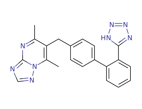 2,4-DIMETHYL-3-[[4-[2-(2H-TETRAZOL-5-YL)PHENYL]PHENYL]METHYL]-1,5,7,9- TETRAZABICYCLO[4.3.0]NONA-2,4,6,8-TETRAENE