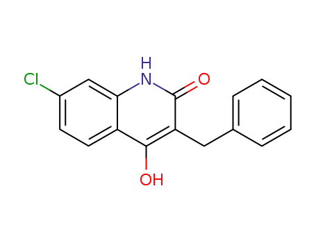 Molecular Structure of 16798-31-5 (3-benzyl-7-chloro-2-hydroxyquinolin-4(1H)-one)