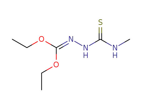 Molecular Structure of 16784-43-3 (<i>N</i>'-(methyl-thiocarbamoyl)-carbonohydrazonic acid diethyl ester)
