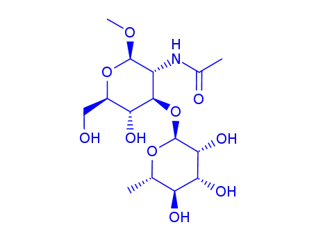 Molecular Structure of 169151-24-0 (Methyl 2-Acetamido-2-deoxy-3-O-(a-L-fucopyranosyl)-b-D-glucopyranoside)
