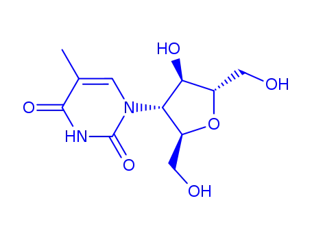 Molecular Structure of 302790-81-4 (2,5-ANHYDRO-3-DEOXY-3-(3,4-DIHYDRO-5-METHYL-2,4-DIOXO-1(2H)-PYRIMIDINYL)-D-MANNITOL)