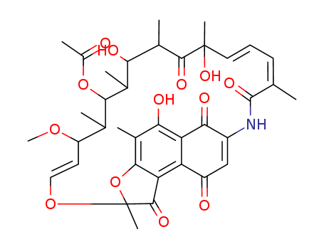 2,7-(EPOXYPENTADECA[1,11,13]TRIENIMINO)NAPHTHO[2,1-B]FURAN-1,6,9,11,17(2H)-PENTONE,5,16,19,21-TETRAHYDROXY-23-METHOXY-2,4,12,16,18,20,22-HEPTAMETHYL-,21-ACETATE,STEREOISOMER